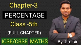 MathsICSEClass 5thChapter 2PERCENTAGE by RS LEARNING [upl. by Eleirbag148]