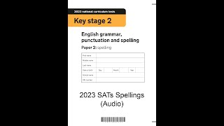 KS2 SATs 2023 Spellings [upl. by Amle]