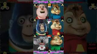 Sing Creepy Vs Alvin y las Ardillas CreepyTikTok Bad Romance ChallengeTerror Humor shorts YouTube [upl. by Kleper]