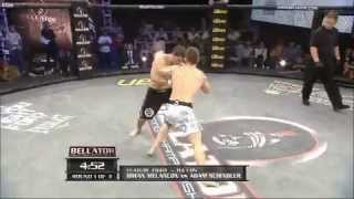 Bellator MMA Feature Fight Adam Schindler vs Brian Melancon [upl. by Eibmab]