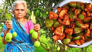 Organic Raw Mango pickle Recipe prepare my Grandmas  Mangoes contiments Traditional Avakaya Pickle [upl. by Deanna78]