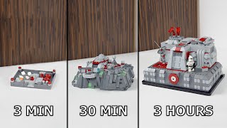 I made a LEGO Clone Base in 3 minutes 30 minutes and 3 hours  LEGO Star Wars Clone Wars MOC [upl. by Shalna]