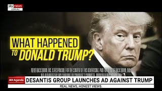 Group backing Ron DeSantis launches scathing ad attacking Trump [upl. by Ylahtan9]