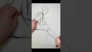 Longform gesture study figurativeart charcoaldrawing drawingtechniques gesturedrawing [upl. by Pompei]