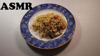 RICE WITH LENTILS amp VEGGIES ASMR MUKBANG [upl. by Cacilie]