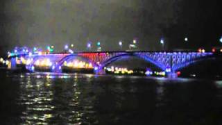 Peace Bridge Commemorative Lighting Program  2011 IIHF World Junior Hockey Championships [upl. by Lynad]