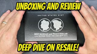 UNBOXING the 2023 Morgan and Peace Dollar TwoCoin Reverse Proof Set  Whats it worth RIGHT NOW [upl. by Stu]