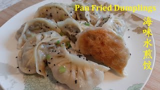 海味水煎饺Pan Fried Dumplings Jiaozi做饺子皮包饺子到煎饺Handmade Dumpling Wrapper Handmade Dumplings [upl. by Jayne]