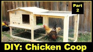 DIY Small Backyard Chicken Coop Part 2 [upl. by Dekeles825]