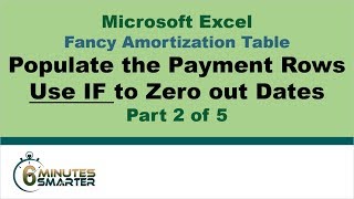 Amortization Table in Excel Part 2 of 5  Populate the Payment Rows [upl. by Grefer463]