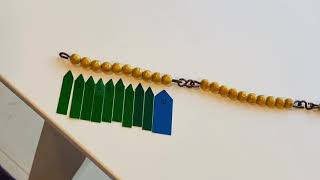 Linear Counting 100 Chain MONTESSORI mathematic Lesson [upl. by Henrique640]