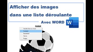 Comment faire une liste déroulante dimages avec Microsoft Word [upl. by Laeynad]