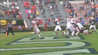 Auburn destroys Arkansas Punter on Blocked Punt Touchdown [upl. by Ttayh]