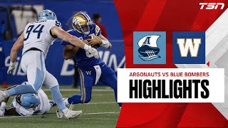 CFL WEEK 19 Toronto Argonauts vs Winnipeg Blue Bombers FULL HIGHLIGHTS [upl. by Livesay418]