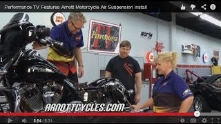 Performance TV Features Arnott Motorcycle Air Suspension Install [upl. by Desiree26]