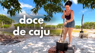 como fazer doce de caju simples receita minha vaca vai parir rotina no sítio [upl. by Roman68]