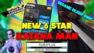 ASTD NEW KATANA MAN 6 STAR UNIT  INSANELY OP  All Star Tower Defense  Roblox [upl. by Aztilem]