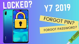 Huawei Y7 2019 Locked Remove screen lock  password  pin  factory reset [upl. by Assenyl]