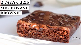 1 MINUTE Chocolate Brownie in MICROWAVE  Top Tasty Recipes [upl. by Morganica]