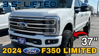 2024 Ford F350 LIMITED 35” Carli Pintop LIFTED on 37sSTAR WHITE [upl. by Brieta]