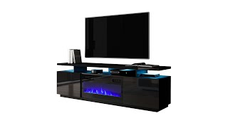 EvaKBL Electric Fireplace 71quot TV Stand Assembly [upl. by Thamos131]