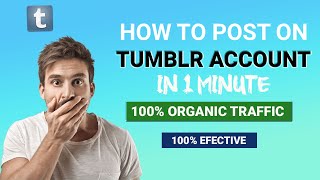 How to create a post on Tumblr account [upl. by Lj]