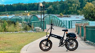 Ebike Ride from my Studio to Bibb Mill and Downtown Columbus Parking Deck View Vitilan i7 Pro [upl. by My774]