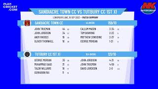 Derbyshire County CL  Div 2  Sponsored By Aston Lark  Sandiacre Town CC v Tutbury CC 1st XI [upl. by Ahsienat]