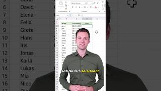 Das Alter in Excel berechnen ⚡️🚀 excel tipps karriere microsoft [upl. by Noni]