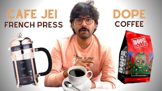 REVIEW DOPE Coffee amp CAFE JEI French Press Coffee Machine from CRED  Make coffee in a French Press [upl. by Alyehs]