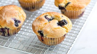 Quick and Easy Blueberry Muffins Recipe [upl. by Karrah]