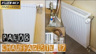 Chauffagiste17PAE08Remplacement radiateur acier raccordé par le bas par un radiateur classique [upl. by Akinihs]