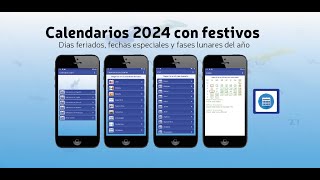 Calendarios 2024 con festivos [upl. by Enileuqaj]