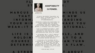 The power of flexible thinking and adaptabilityadaptability psychologyfacts personalgrowthstoic [upl. by Weil]