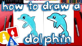 How To Draw A Cartoon Dolphin [upl. by Gian]