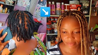 How to do box braids over locsbeauty explore foryou locs tutorial braid share shortsfy [upl. by Blakelee244]