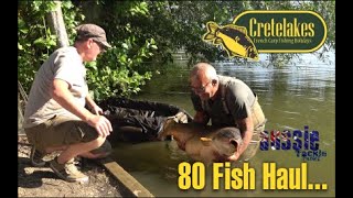 Crete Lakes France 80 fish haul 2 x 60s 4 x 50s 28 x 40s 26 x 30s 17 x 20s few doubles [upl. by Hujsak]