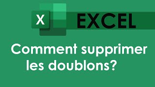 8  Excel  Comment supprimer les doublons [upl. by Eniamat]