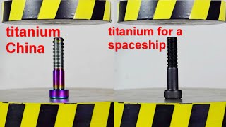 HYDRAULIC PRESS VS TITANIUM BOLTS [upl. by Coopersmith536]