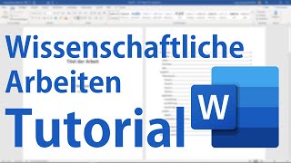 Word Wissenschaftliche Arbeiten schreiben  Tutorial Inhaltsverzeichnis Seitenzahlen etc [upl. by Treharne]