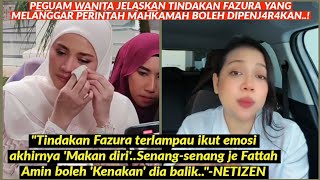 AKAK PEGUAM DEDAHKAN FAZURA BOLEH DIPENJAR4KAN AKIBAT LANGGAR PERINTAH MAHKAMAH [upl. by Essyla]