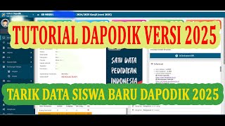 Tutorial Dapodik  Tarik Data Siswa Baru di Dapodik 2025 [upl. by Squier]