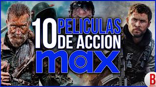 TOP 10 Mejores PELÍCULAS de ACCIÓN en MAX HBO [upl. by Yluj]