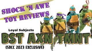 BST AXN SDCC Exclusive IDW Comic Ninja Turtles TMNT  Toy Review [upl. by Anelah]