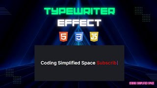 Typewriter Text Animation HTML CSS amp JavaScript  Hindi [upl. by Milicent711]