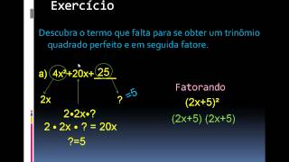 Oitavo ano  Fatoração do Trinômio Quadrado Perfeitomp4 [upl. by Auqinat]