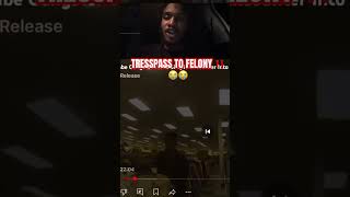 SIMPLE TRESPASS TO FELONY 😳‼️ police cops funny FULL VIDEO ON CHANNEL funniestvideo concretewu [upl. by Haseefan]