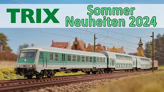 🚊🆕 Trix und Minitrix Modellbahn Neuheiten Sommer 2024  Spur H0 und N [upl. by Nobile670]