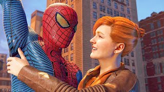 Marvels SpiderMan Remastered  SpiderMan Saves Mary Jane Scene [upl. by Ibmab579]