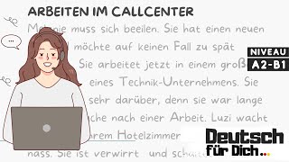 Deutsch für Dich 74 Deutsch lernen mit kurzen Geschichten  Arbeiten im Callcenter [upl. by Bremer]